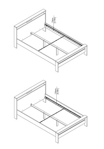 TVILUM Neste seng 140x200 - Pakke