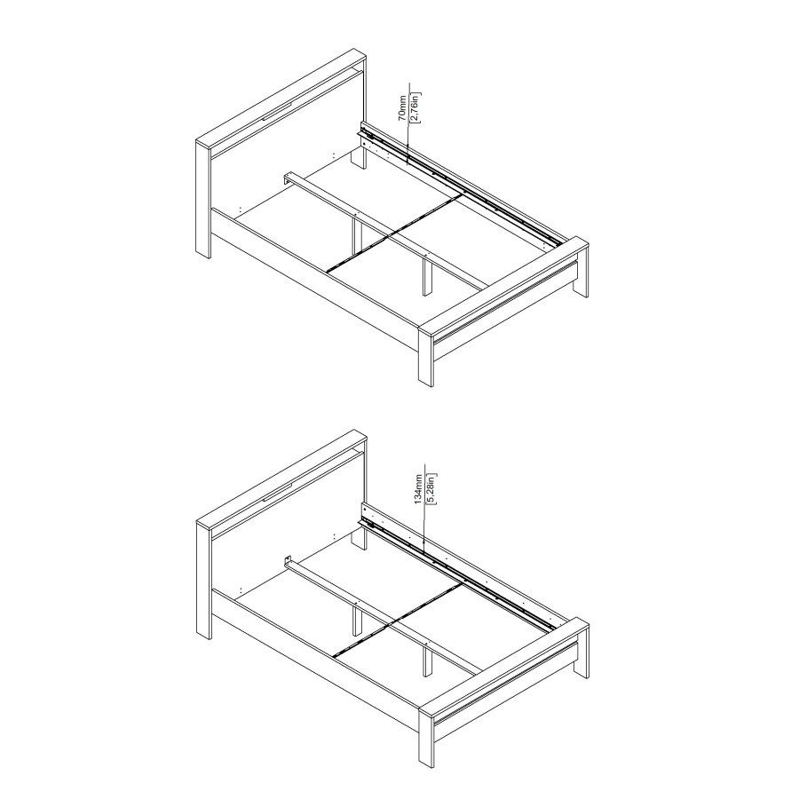 TVILUM Neste seng 140x200 - Pakke