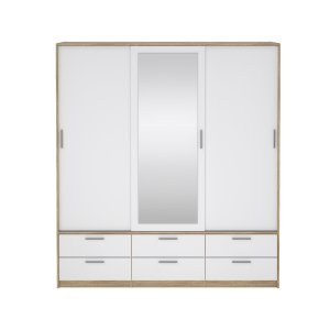 TVILUM Line Garderobe med 3 d�rer + 6 skuffer - Pakke