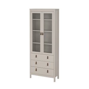 TVILUM Madrid porcel�nsskab 2 d�re med glas + 3 skuffer - Parcel