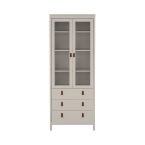 TVILUM Madrid porslinssk�p 2 d�rrar med glas + 3 l�dor - Parcel