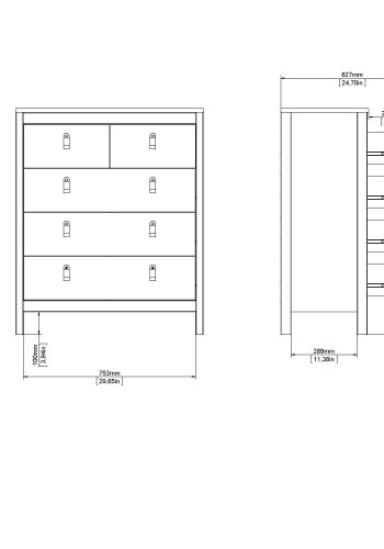 TVILUM Madrid Byr� 3+2 - Paket