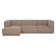 WOOOD Manu Chaiselong Sofa venstre Teddy Taupe [Fsc]