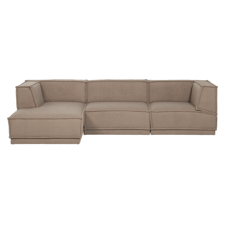 WOOOD Manu Chaiselong Sofa venstre Teddy Taupe [Fsc]