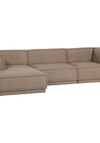 WOOOD Manu Chaiselong Sofa venstre Teddy Taupe [Fsc]