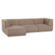 WOOOD Manu Chaiselong Sofa venstre Teddy Taupe [Fsc]