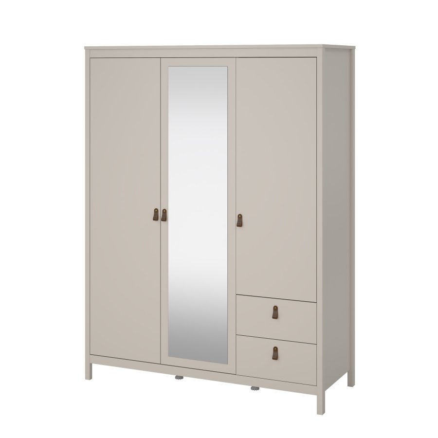 TVILUM Madrid Garderob med 2 d&ouml;rrar + 1 spegeld&ouml;rr + 2 l�dor - Paket