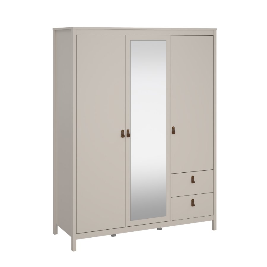 TVILUM Madrid Garderob med 2 d&ouml;rrar + 1 spegeld&ouml;rr + 2 l�dor - Paket