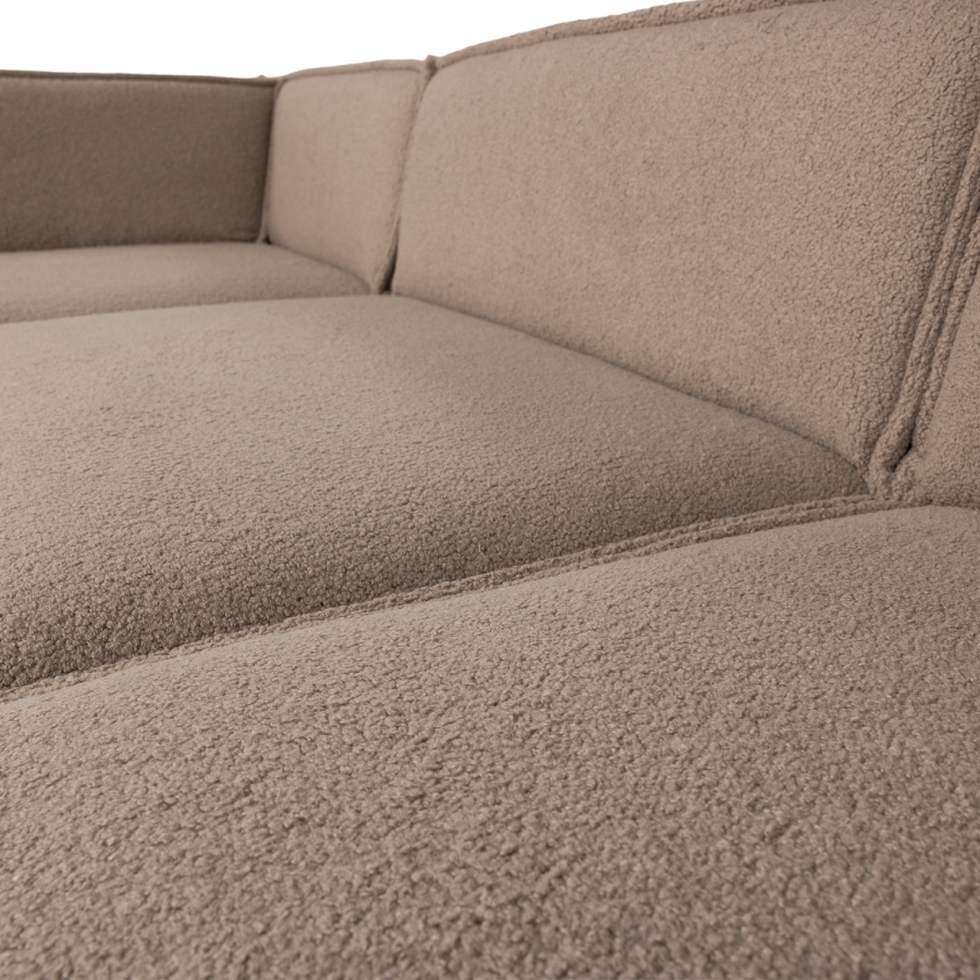 WOOOD Manu Chaiselong Sofa venstre Teddy Taupe [Fsc]