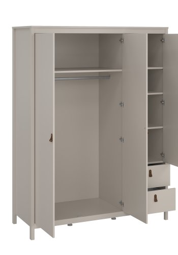 TVILUM Madrid Garderob med 2 d&ouml;rrar + 1 spegeld&ouml;rr + 2 l�dor - Paket