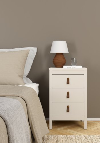 TVILUM Madrid Nattduksbord med 3 l�dor - Parcel