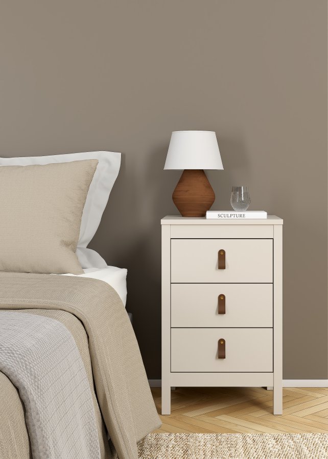 TVILUM Madrid Nattduksbord med 3 l�dor - Parcel