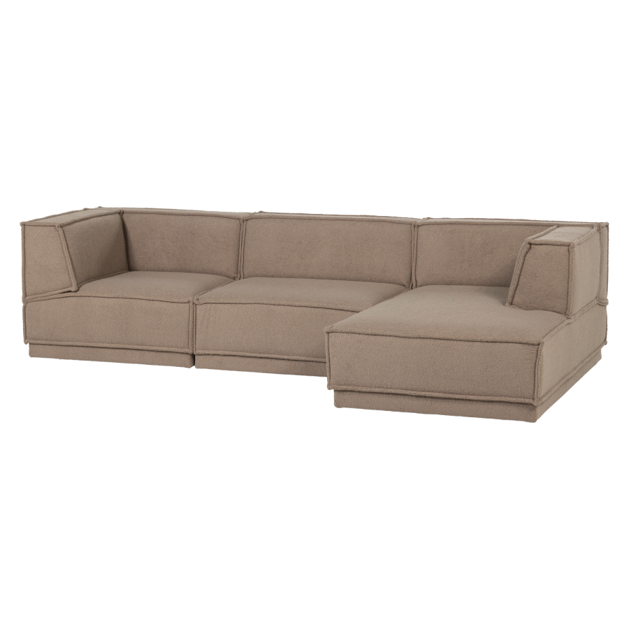 WOOOD Manu Chaiselong Sofa H�yre Teddy Taupe [Fsc]