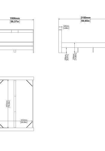 TVILUM Neste seng 140x190 - Pakke