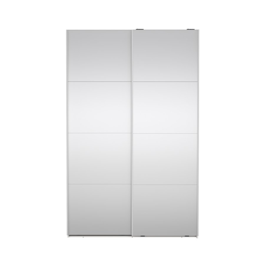 TVILUM Bergamo Garderob med 2 skjutd&ouml;rrar och spegel 140 x 220 cm - Paket