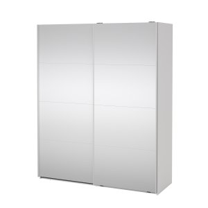 TVILUM Bergamo Garderob med 2 skjutd&ouml;rrar och spegel 180 x 220 cm - Paket