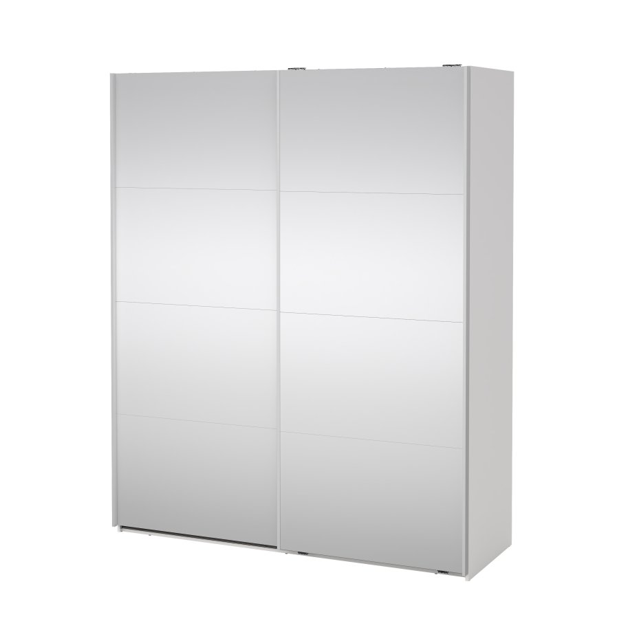 TVILUM Bergamo Garderob med 2 skjutd&ouml;rrar och spegel 180 x 220 cm - Paket