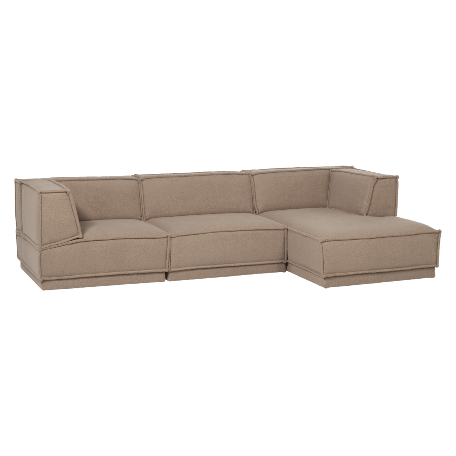 WOOOD Manu Chaiselong Sofa H�yre Teddy Taupe [Fsc]