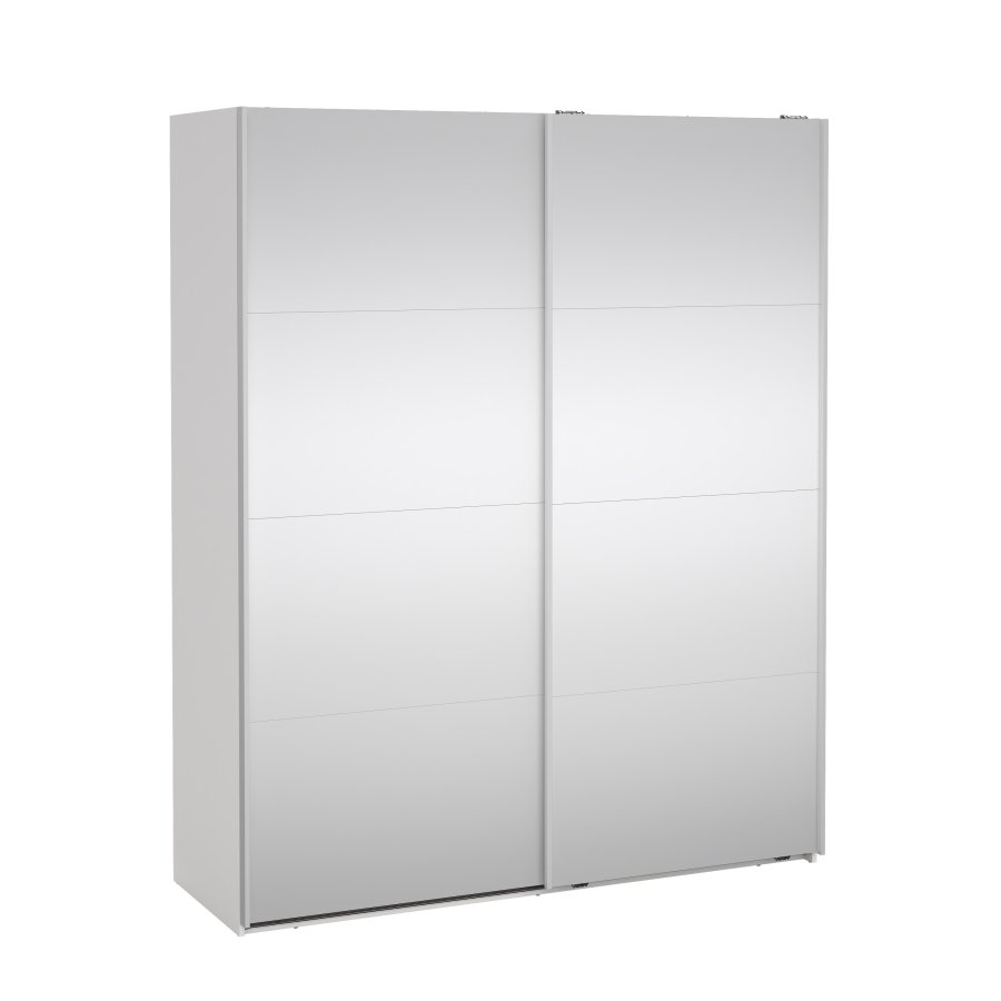 TVILUM Bergamo Garderob med 2 skjutd&ouml;rrar och spegel 180 x 220 cm - Paket