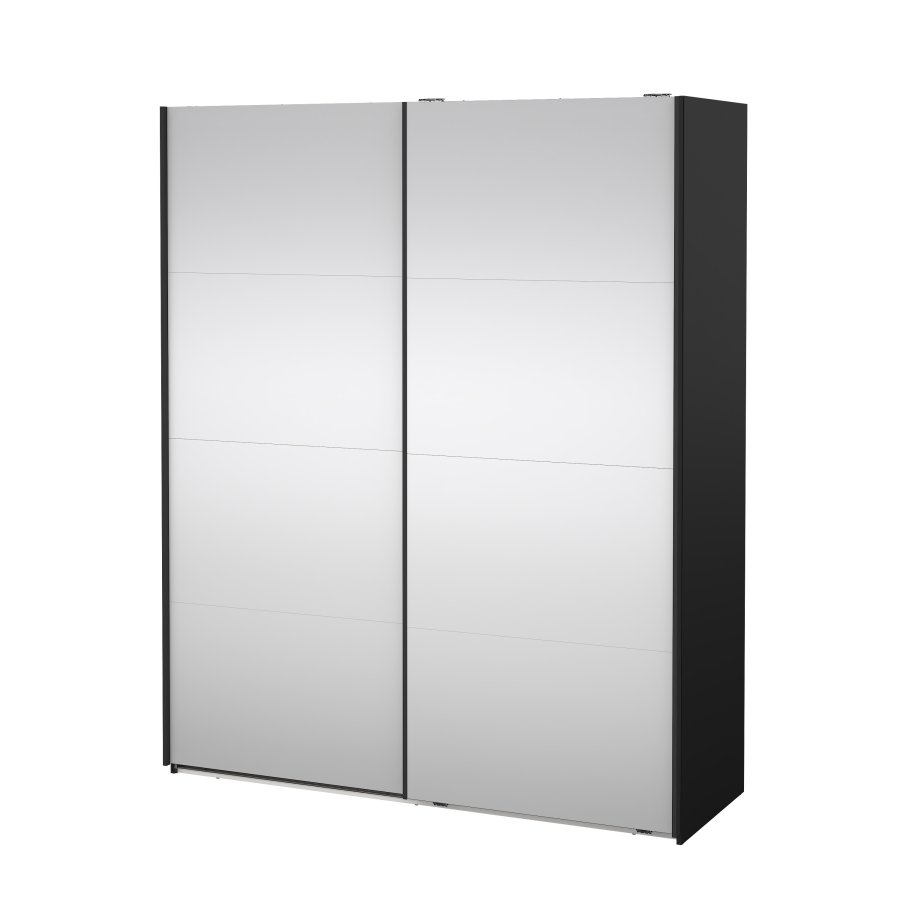 TVILUM Bergamo Garderob med 2 skjutd&ouml;rrar och spegel 180 x 220 cm - Paket