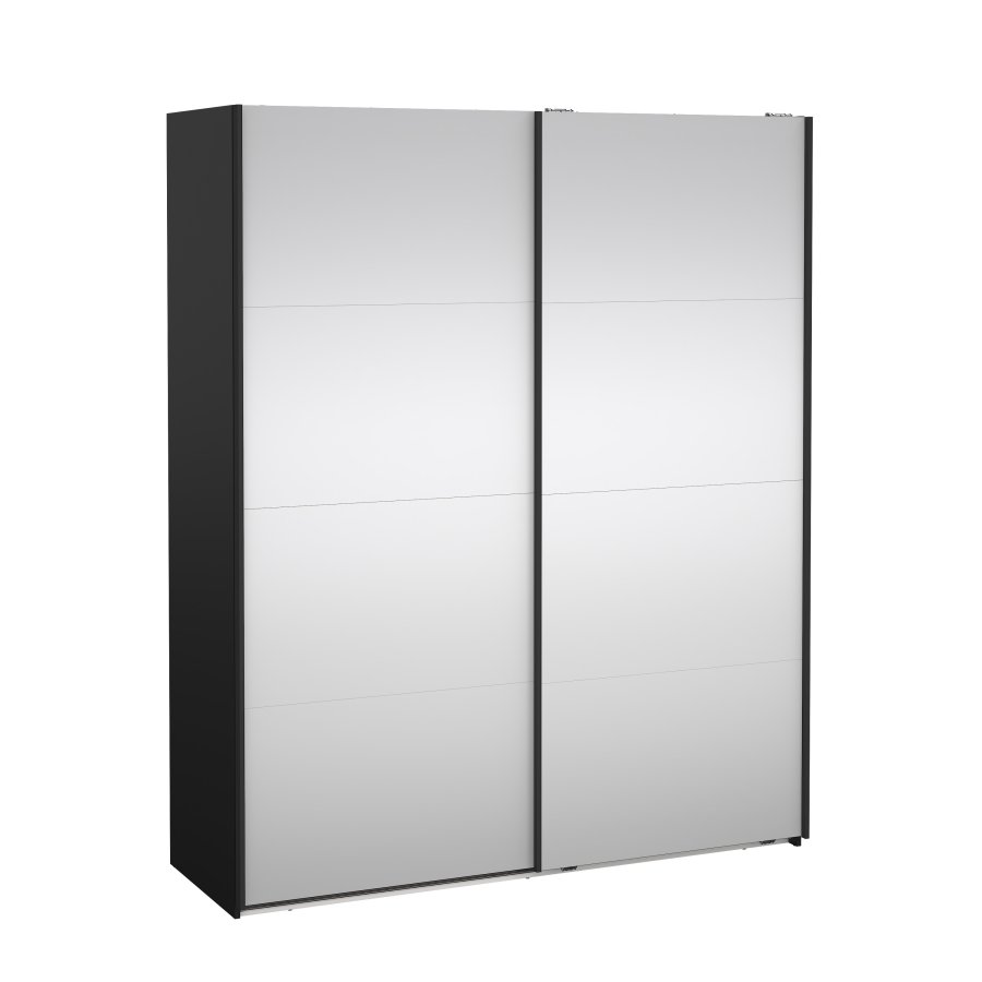 TVILUM Bergamo Garderob med 2 skjutd&ouml;rrar och spegel 180 x 220 cm - Paket