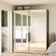 TVILUM Bergamo Garderob med 2 skjutd&ouml;rrar och spegel 180 x 220 cm - Paket