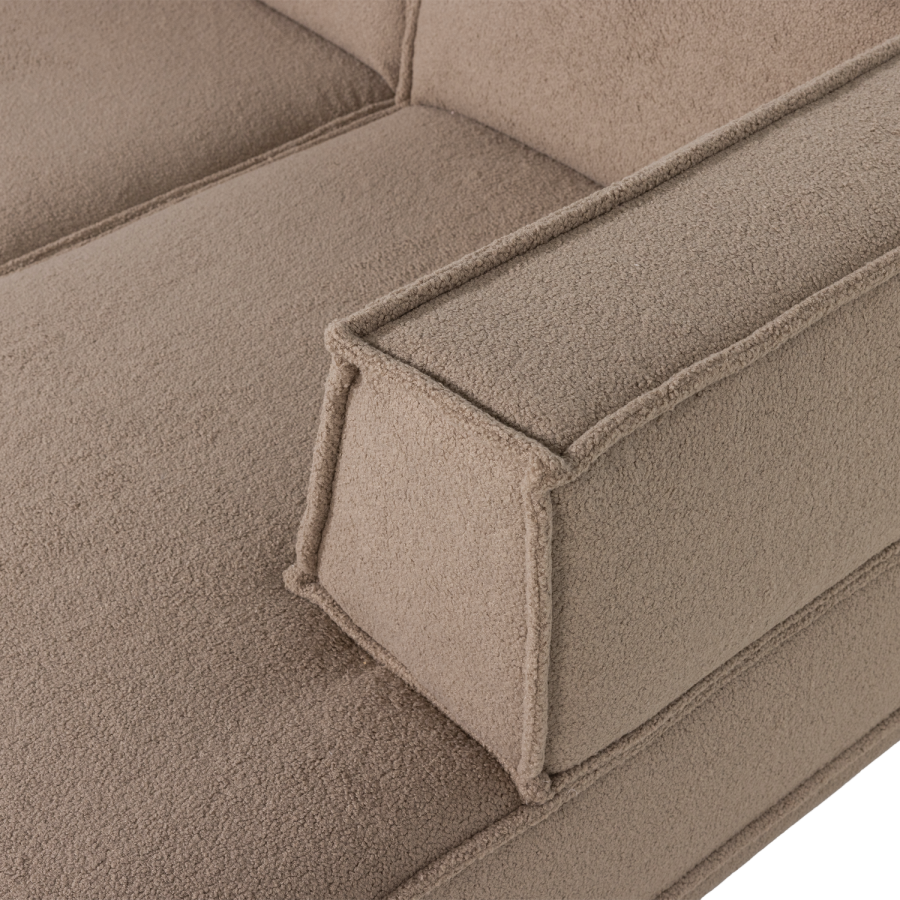 WOOOD Manu Chaiselong Sofa H�yre Teddy Taupe [Fsc]