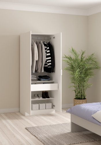 TVILUM Focus Garderobe med 2 d�rer + 1 skuff - Pakke