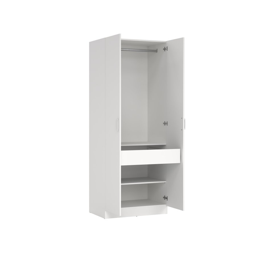 TVILUM Focus Garderob med 2 d&ouml;rrar + 1 l�da - Paket