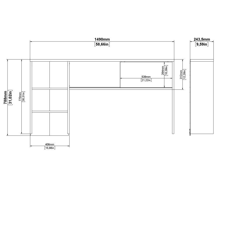 TVILUM Function Plus sk�p med 1 skjutd&ouml;rr f&ouml;r 70490 - Paket