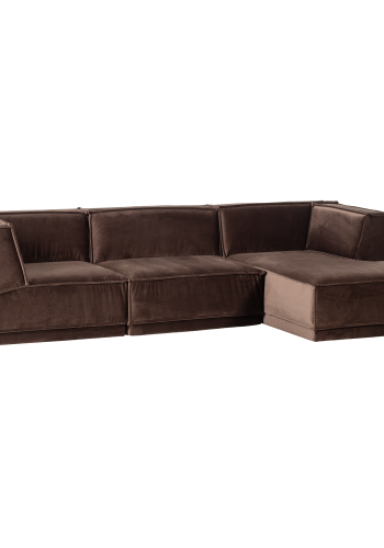 WOOOD Manu Sjeselongsofa H�yre fl�yel Brun [Fsc]