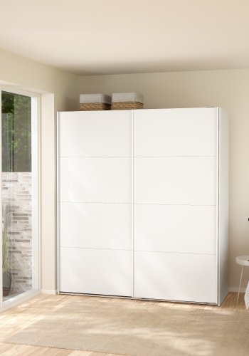 TVILUM Bergamo Garderobe med 2 skyved�rer 180 x 200 cm - Pakke