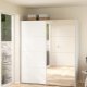 TVILUM Bergamo Garderob med 1 skjutd&ouml;rr + 1 skjutd&ouml;rr med spegel 180 x 200 cm - Paket
