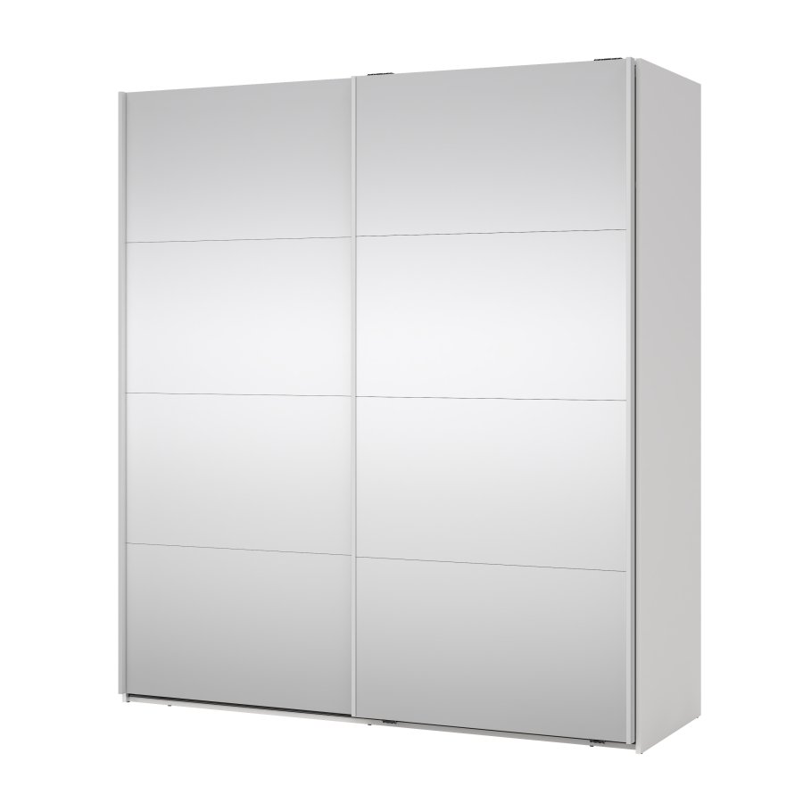 TVILUM Bergamo Garderob med 2 skjutd&ouml;rrar och spegel 180 x 200 cm - Paket