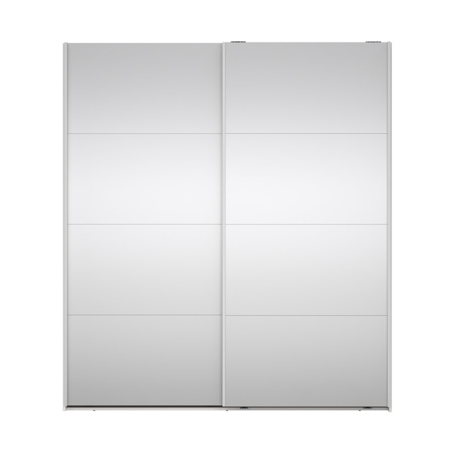 TVILUM Bergamo Garderob med 2 skjutd&ouml;rrar och spegel 180 x 200 cm - Paket