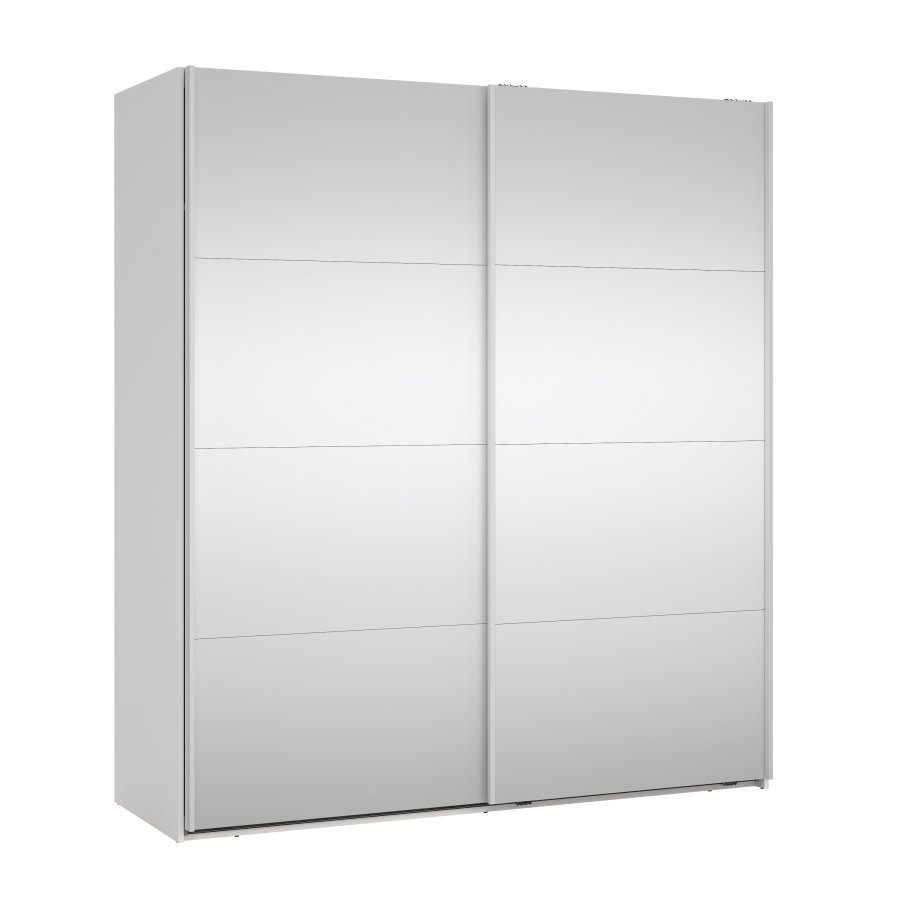 TVILUM Bergamo Garderob med 2 skjutd&ouml;rrar och spegel 180 x 200 cm - Paket