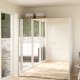 TVILUM Bergamo Garderob med 2 skjutd&ouml;rrar och spegel 180 x 200 cm - Paket