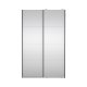 TVILUM Bergamo Garderob med 2 skjutd&ouml;rrar och spegel 140 x 220 cm - Paket