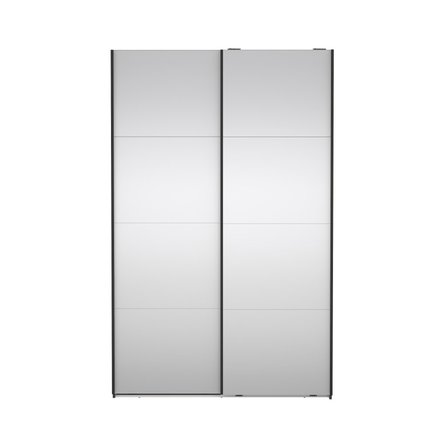 TVILUM Bergamo Garderob med 2 skjutd&ouml;rrar och spegel 140 x 220 cm - Paket