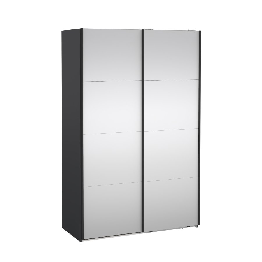 TVILUM Bergamo Garderob med 2 skjutd&ouml;rrar och spegel 140 x 220 cm - Paket