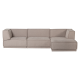 WOOOD Manu Sjeselongsofa H�yre Grov Chenille Naturfarget [Fsc]