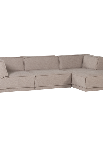 WOOOD Manu Sjeselongsofa H�yre Grov Chenille Naturfarget [Fsc]