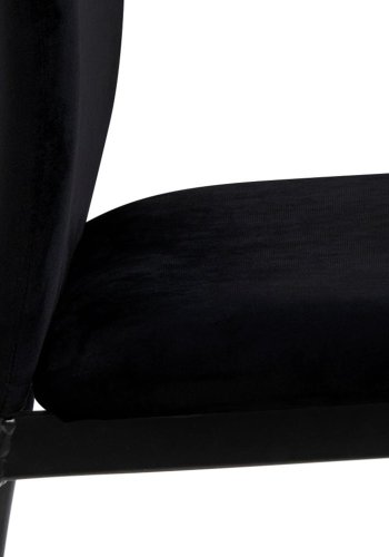 ACT NORDIC Demina spisebordsstol - svart polyester og sort metall