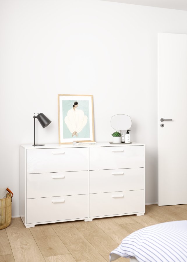 TVILUM Sofia Dubbelbyr� med 6 l�dor - Parcel