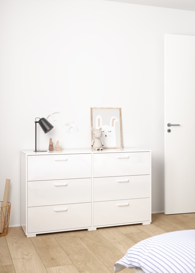 TVILUM Sofia Dubbelbyr� med 6 l�dor - Parcel