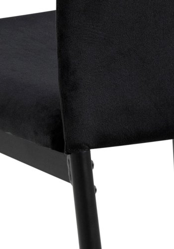 ACT NORDIC Demina spisebordsstol - svart polyester og sort metall