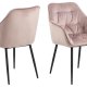 ACT NORDIC Brooke spisebordsstol, m. armln - dusty rose polyester og sort metal