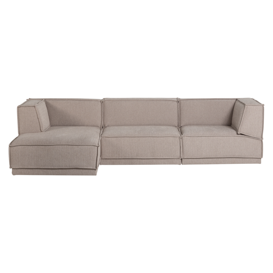 WOOOD Manu Sjeselongsofa Venstre Grov Chenille Naturlig [Fsc]