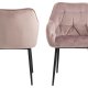 ACT NORDIC Brooke spisebordsstol, m. armln - dusty rose polyester og sort metal