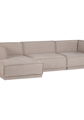 WOOOD Manu Sjeselongsofa Venstre Grov Chenille Naturlig [Fsc]